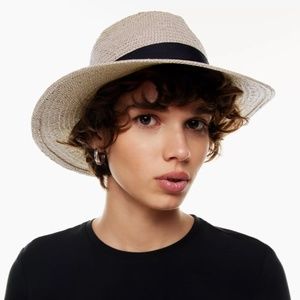 ARITZIA Auxiliary Classic Straw Fedora Straw fedora